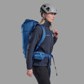Neptune Blue Montane Valen 40+5L Backpack Model Front PVA40NEP