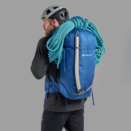 Neptune Blue Montane Valen 40+5L Backpack Model Back PVA40NEP