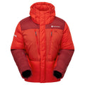 Adrenaline Red Montane Apex 8000 Down Jacket Ghost Mannequin UAP8JADR