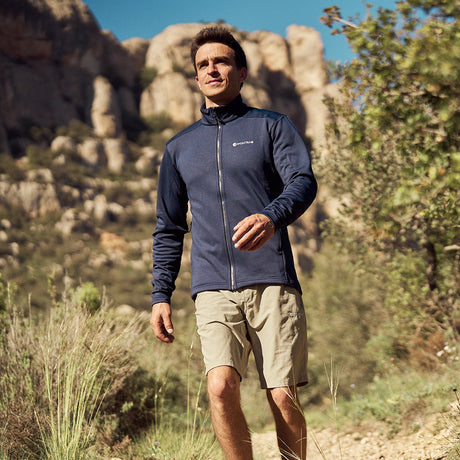 Eclipse Blue Montane Men's Protium Fleece Jacket Front MPRMJECL