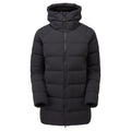 Black Montane Women's Tundra Hooded Down Jacket Front FTUNHBLA